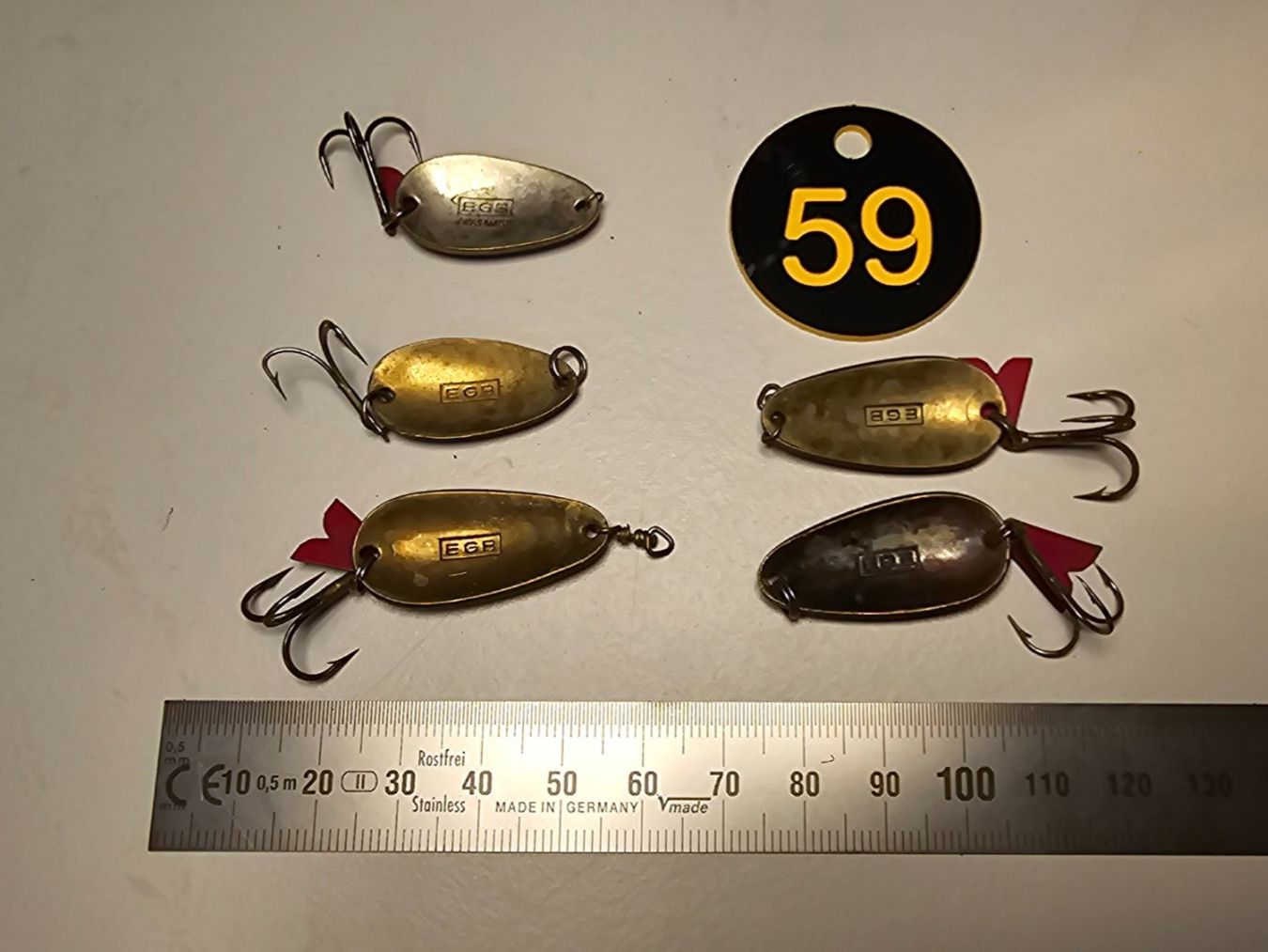 Esche: Angelköder Köder Löffel Blinker Spoon 5er Set EGB – Usato da Abtwil SG venduto da Fischerei_Artikel 1