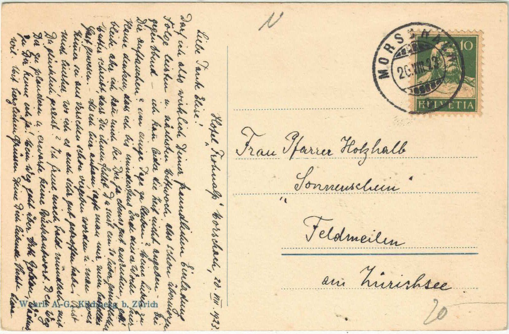Cartoline postali: Morschach und Axenfels – Usato da Ettingen venduto da Kartenplanet 1