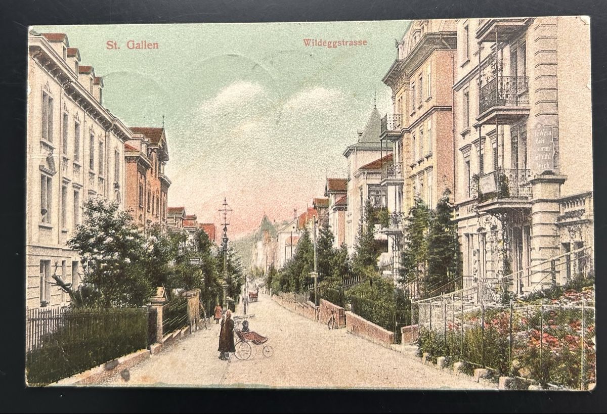 Ansichtskarten: St.Gallen Wildeggstrasse  – Gebraucht aus Horw von Tellbub