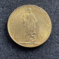 100 Lire Gold Vatikan 1929