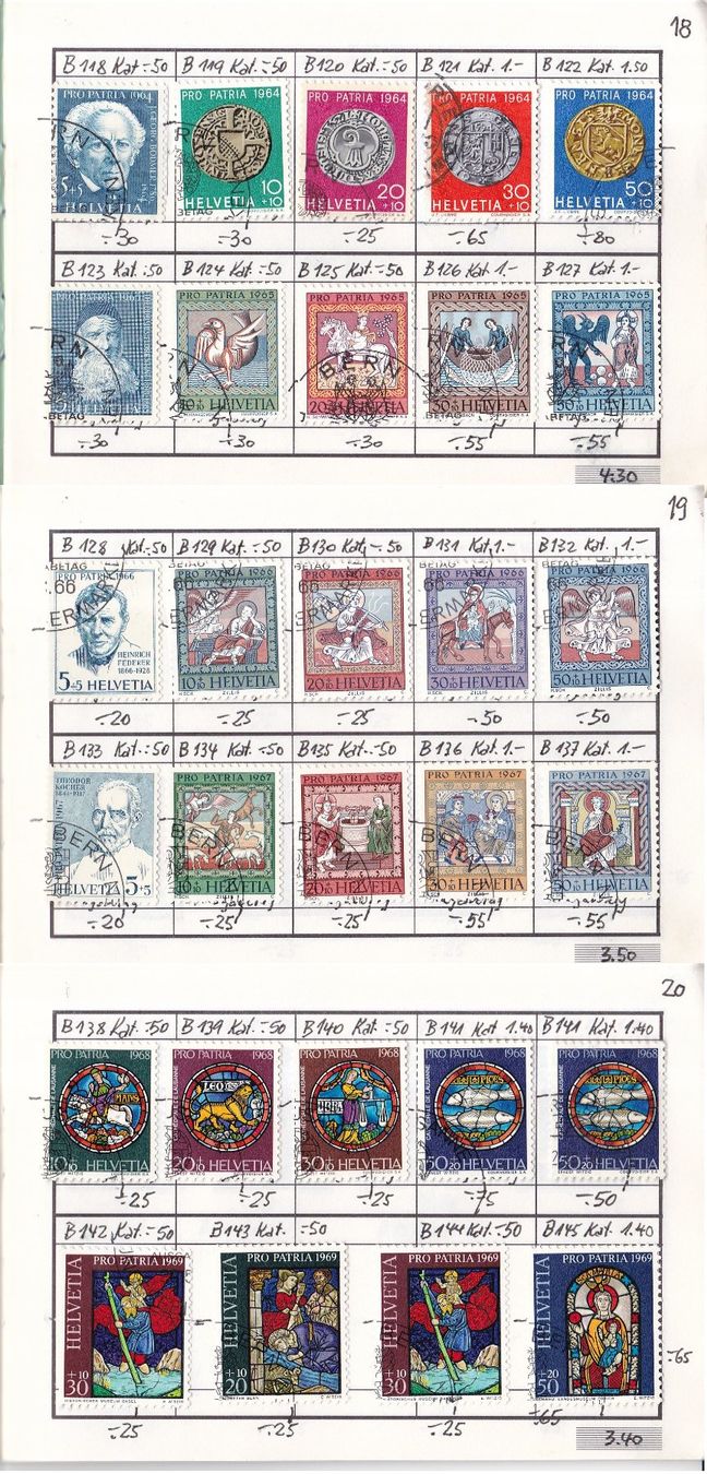 Alle Briefmarken: CH Briefmarken-Auswahlheft "Pro Patria" – Gebraucht aus Münchwilen AG von Nesar 5