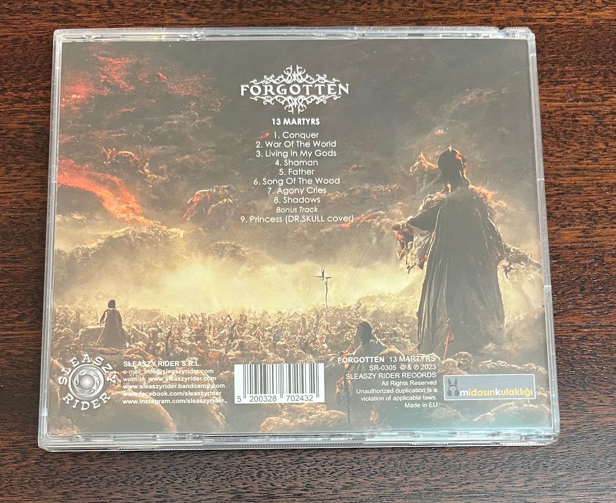 CD: CD - Forgotten – 13 Martyrs - 1998 – Usato da Bergdietikon venduto da Lowieken 1