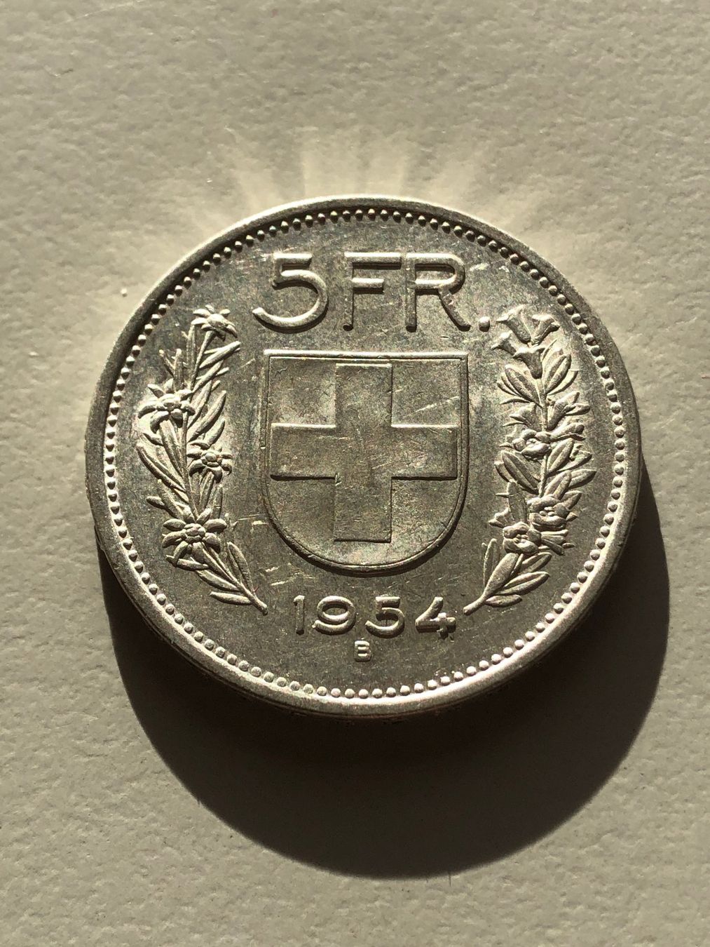 Tutti le monete: 5 Fr. 1954 – Usato da Schötz venduto da Odpa