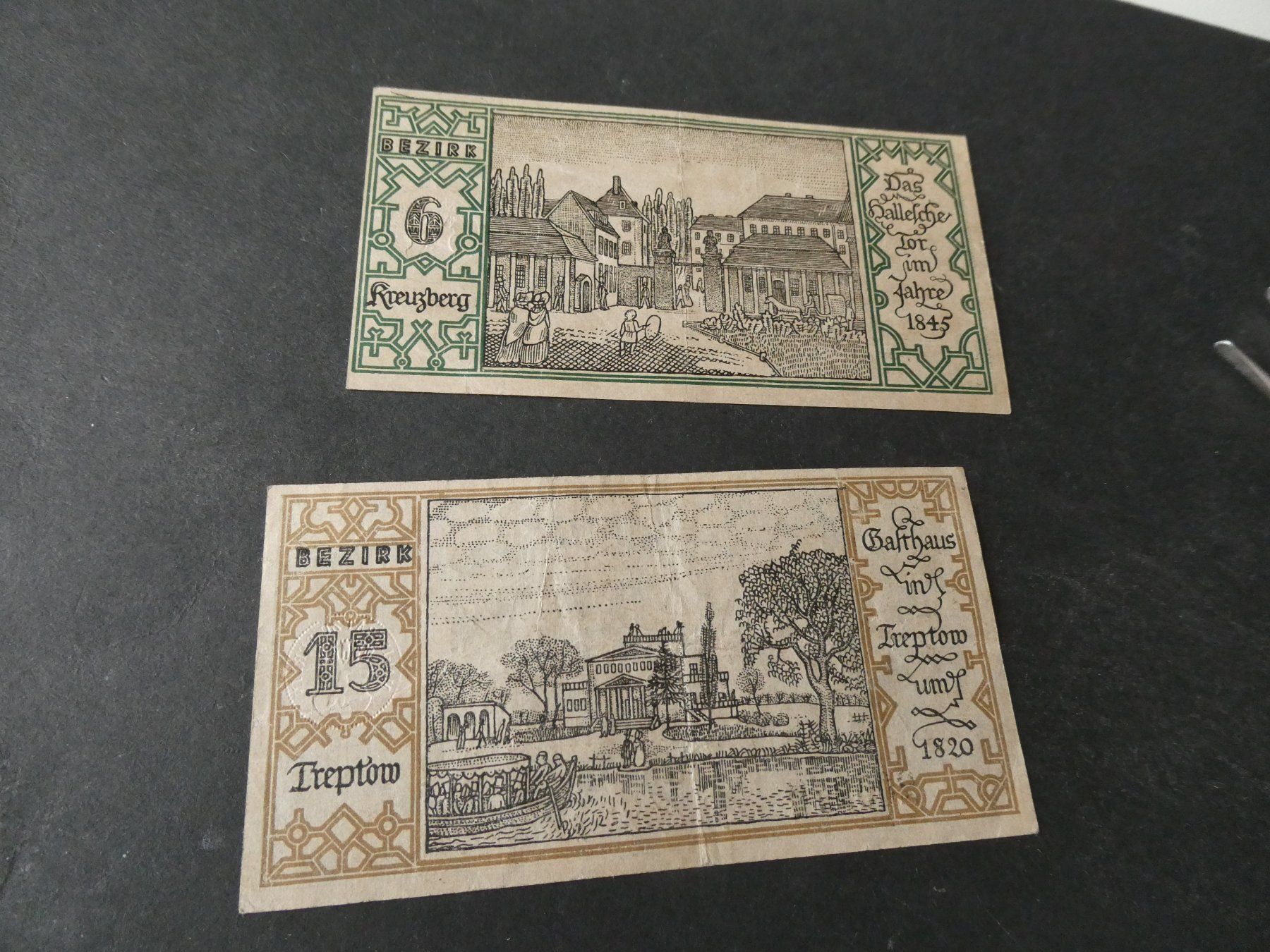 Billets de banque: Dt. Reich, Berlin - 2 Notgeldscheine – D'occasion à Hinterforst par Rohusri 1