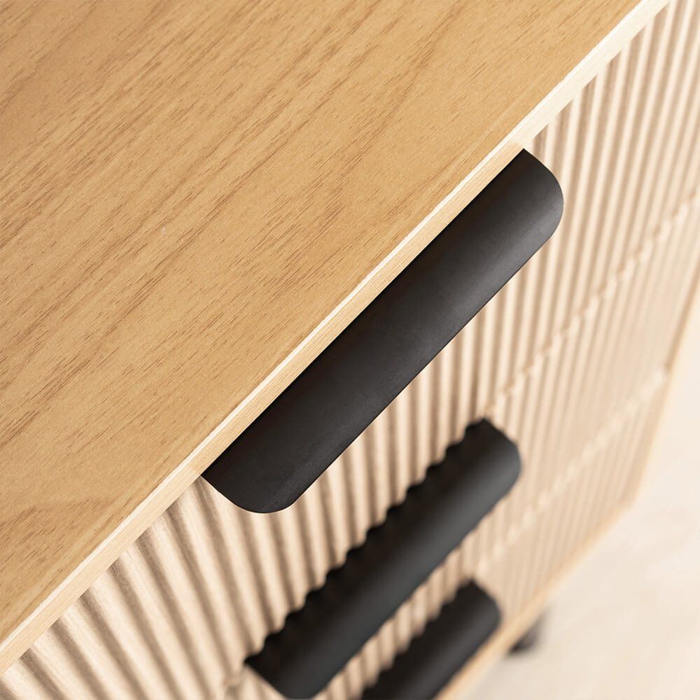 Cassettiere: Kommode NALA - moderne Optik - Natur/Schwarz - 90x80cm – Nuovo e nell'imballaggio originale da Wallenwil venduto da toesstal-vertrieb 3