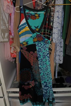 Damen Kleid Patchwork bunt Grösse M guter Zustand