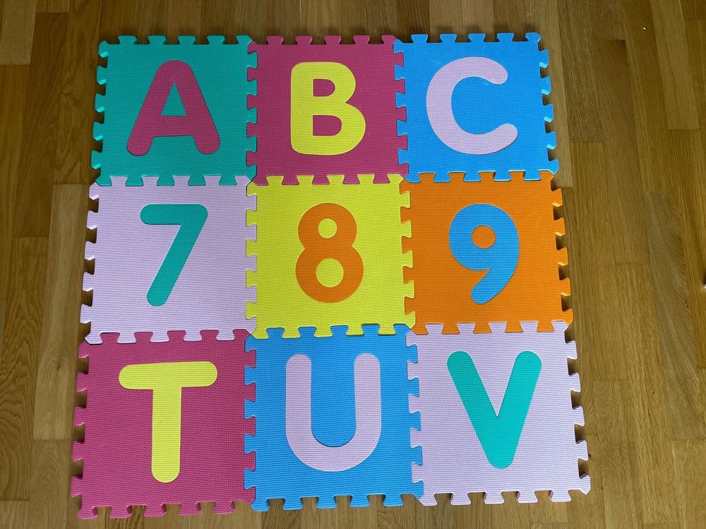Puzzle Matte - ABC Spielmatte aus Schaumstoff mit 36 Teilen