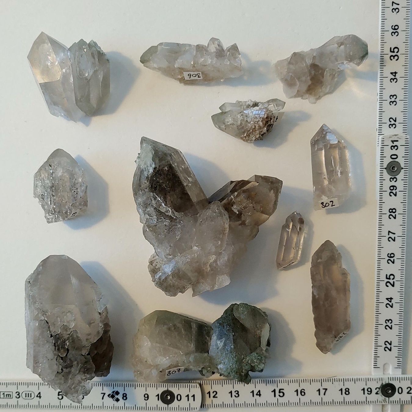 Minerali & Pietre curative: Lot Quarz, Uri, teils mit Phantom u. Skelett – Nuovo e nell'imballaggio originale da Steinhausen venduto da Kristall022 1