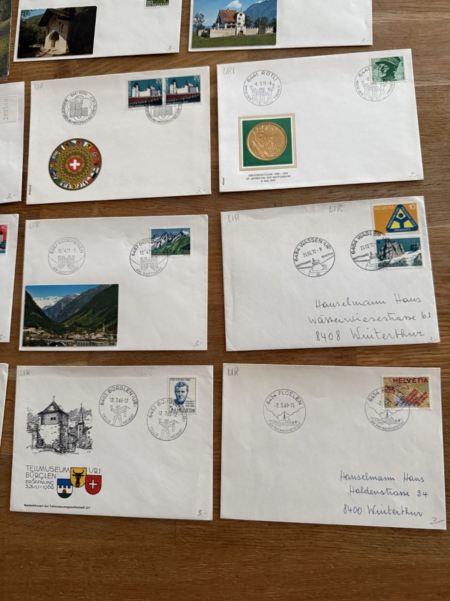 Enveloppes & pochettes d'envoi: Briefumschläge mit Postkarten URI – D'occasion à Goldach par Messerguru 7