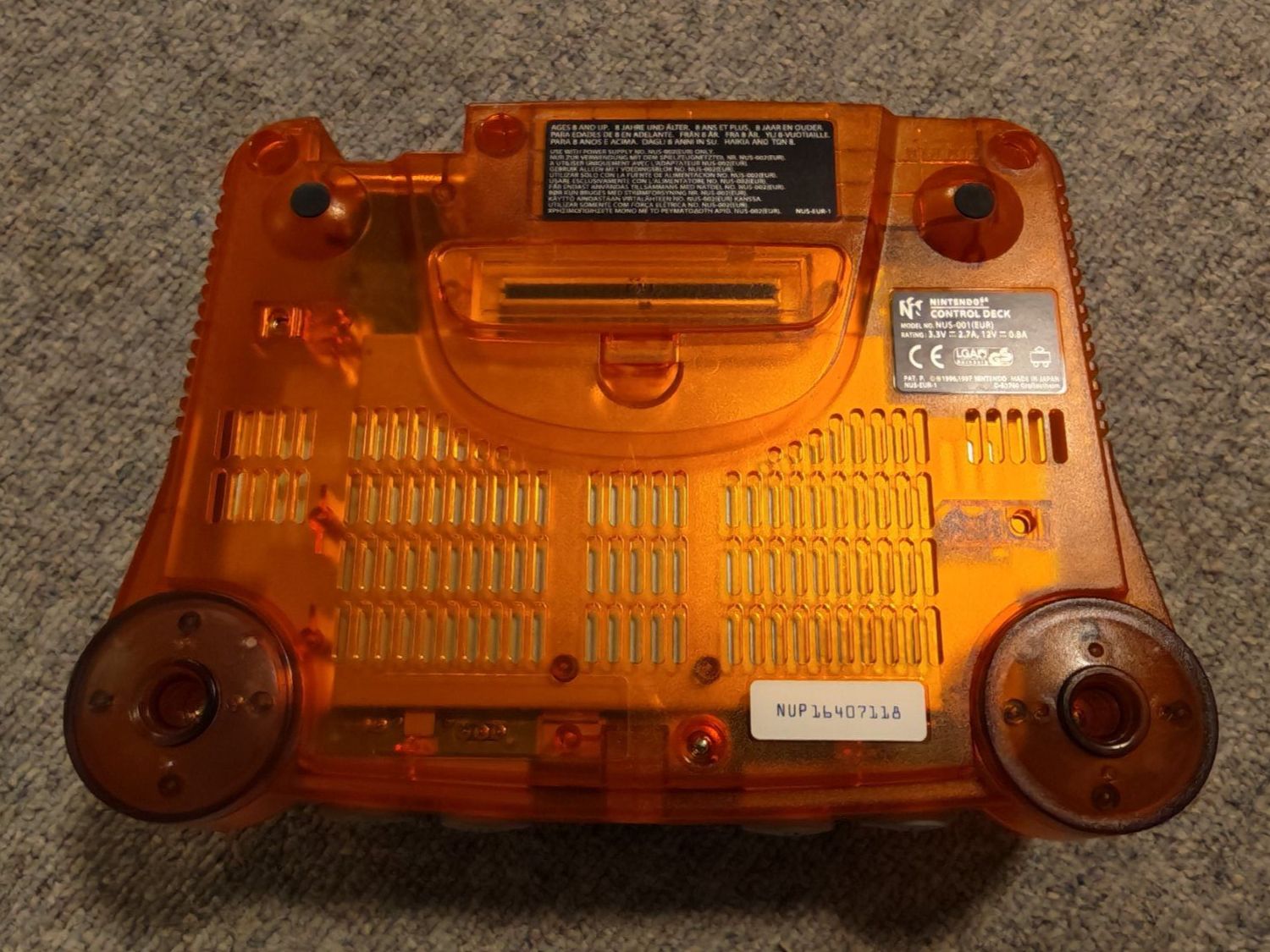 Nintendo Konsolen: Nintendo 64 Konsole Orange mit Controller ab 1.- – Gebraucht aus Thun von Kankii 2