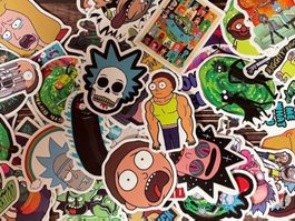 50x Rick and Morty Sticker / Aufkleber