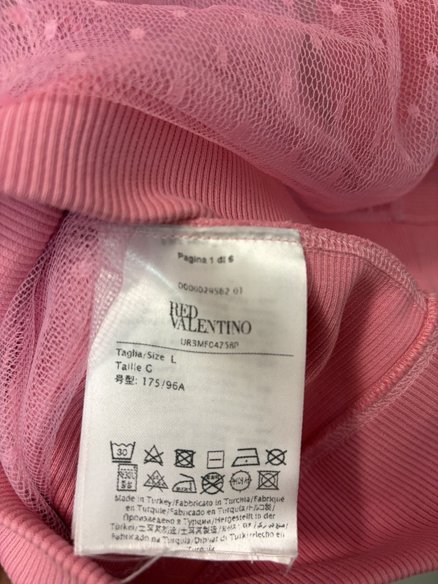 Maglioni & Felpe: Pull à capuche Red Valentino rose en tulle, taille L – Usato da Chêne Bourg venduto da paleios22 6