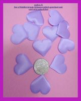 60 Stück Satin Herzen Violett Dekoration