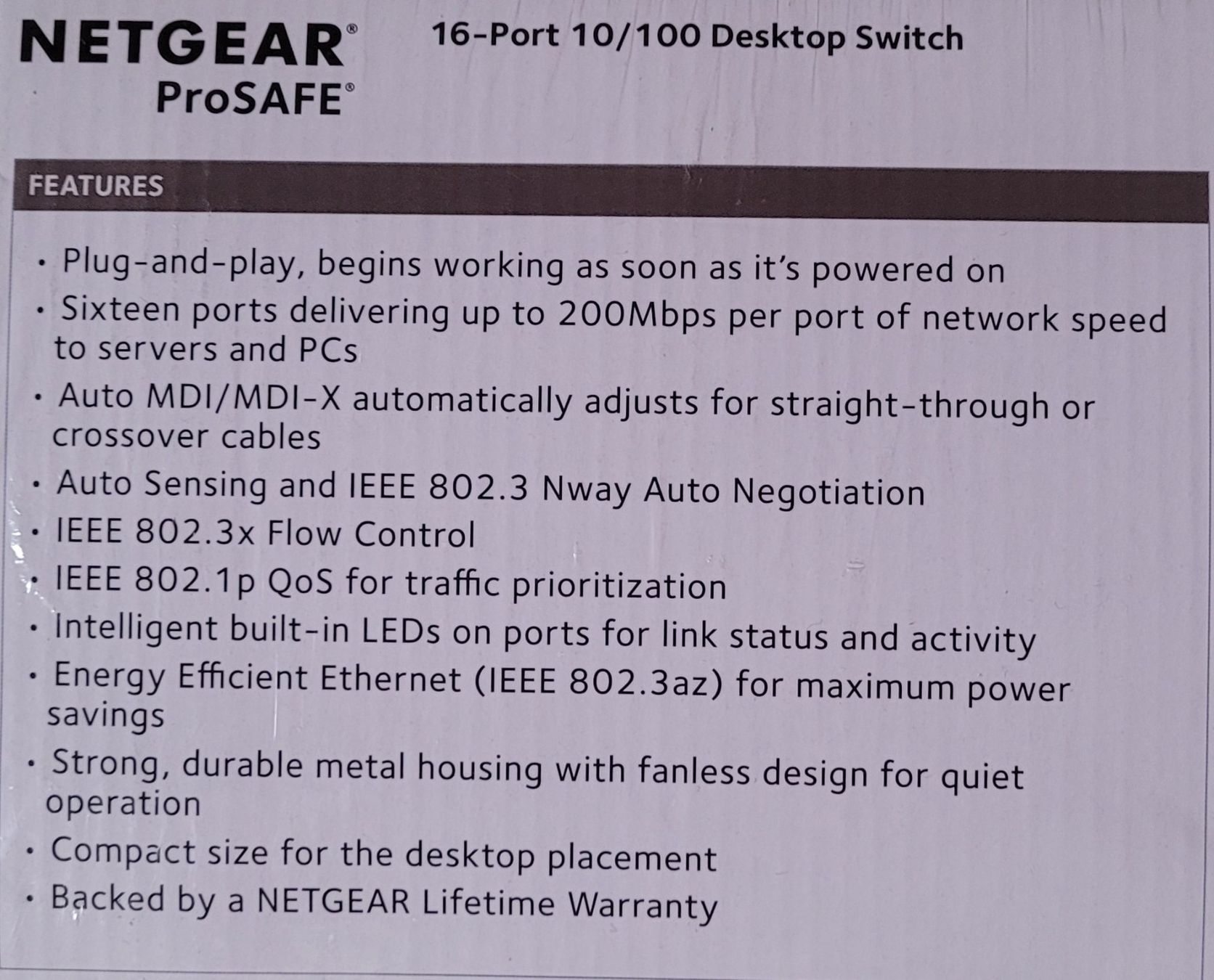 Modems & Router: Netgear ProSAFE - FS116 – Neu und originalverpackt aus Savièse von  1
