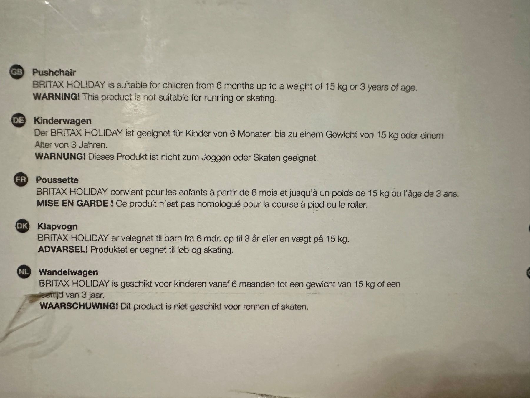 Carrozzine: Britax Holidays Stroller – Usato da Zürich venduto da cib_6krj 2