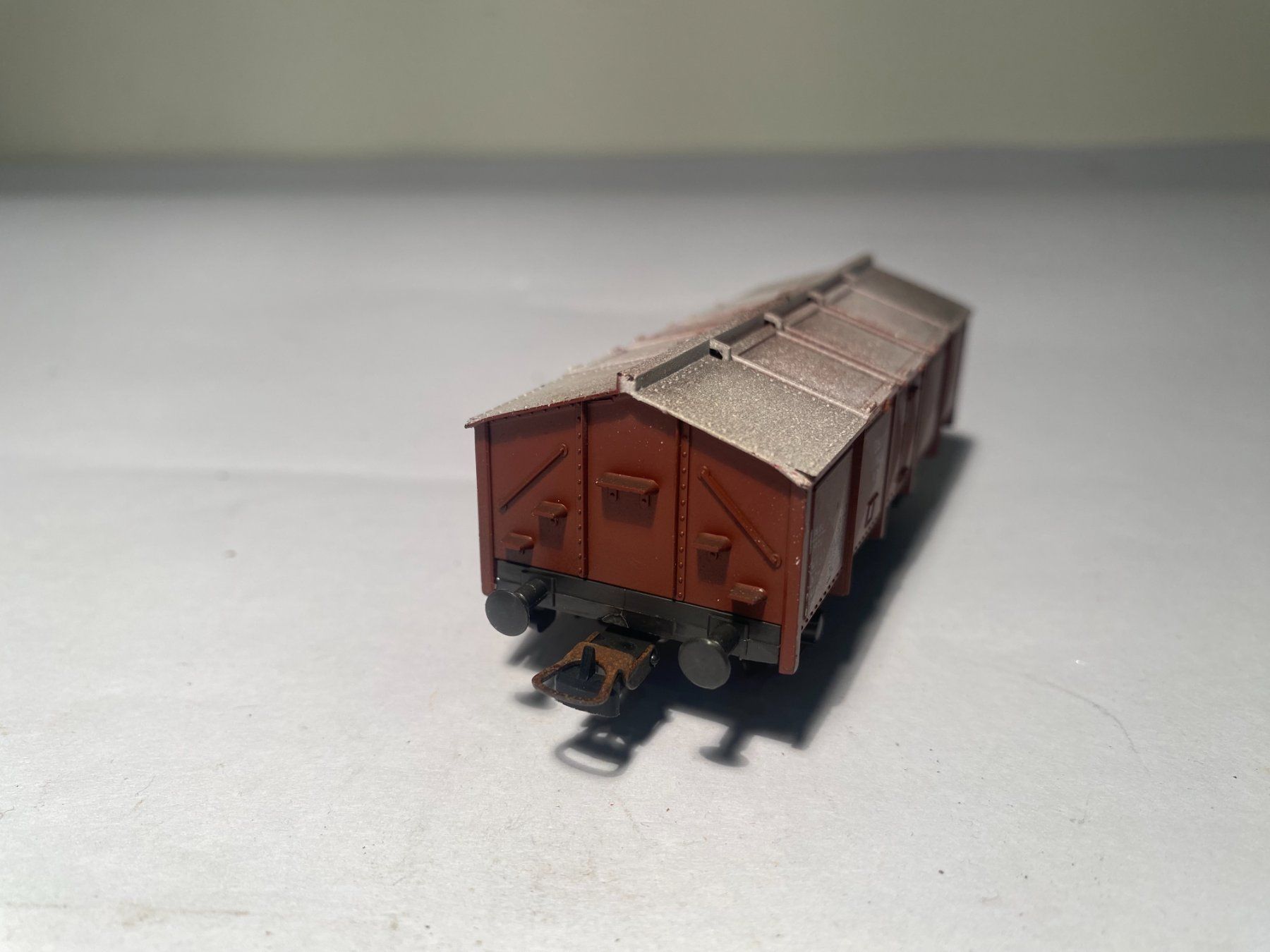 Roco Modellini di ferrovie: ROCO Klappdeckelwagen DB DC Achsen – Usato da Buchrain venduto da Modellbahn11 5