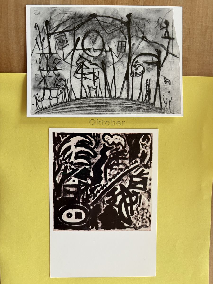 Cartoline postali: AK mit Kunst von A. R. Penck – Usato da Rümlang venduto da Kartenpost1
