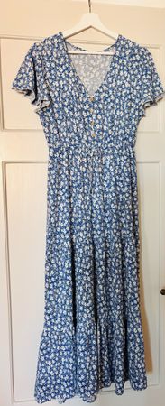 Sommerkleid Gr.40-42, blau/weiss