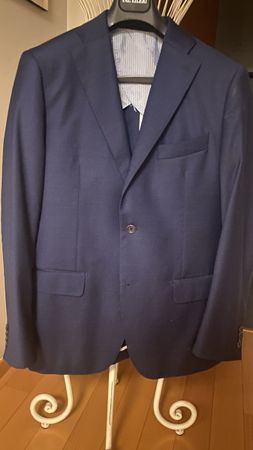 Veste Boggi Milano, taille 52, pure laine, bleuté 👔