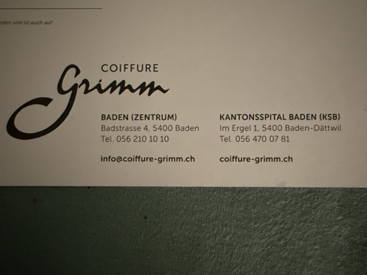 Buoni: Gutschein Coiffure Grimm – Nuovo (secondo la descrizione) da Zweisimmen venduto da Mousie 1