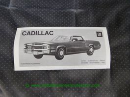 Cadillac Modellprogramm 1970/03 deutsch/französisch GM-Biel