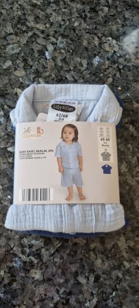 Baby Set Kurzarm Musselin Grösse 62-68 NEU