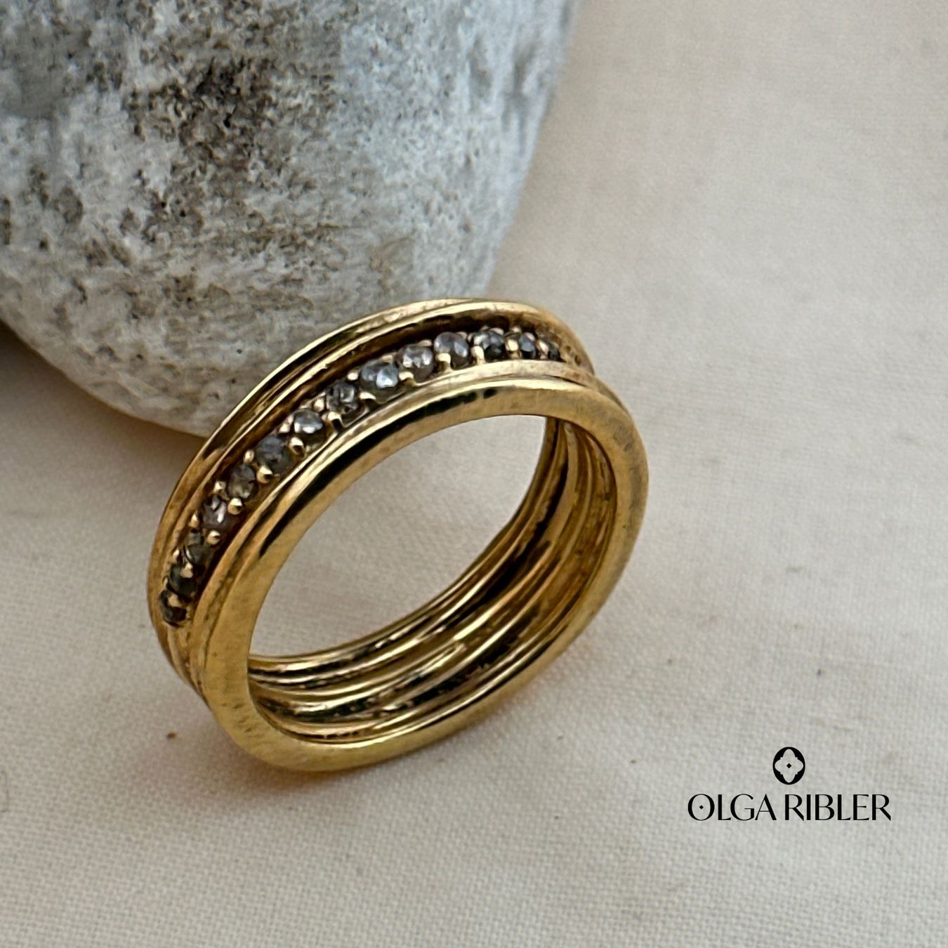 Olga Ribler Ringe: Diamanten Sterling Silber Ring - Grösse 53 – Neu (gemäss Beschreibung) aus Luzern von Schmuckoutlet