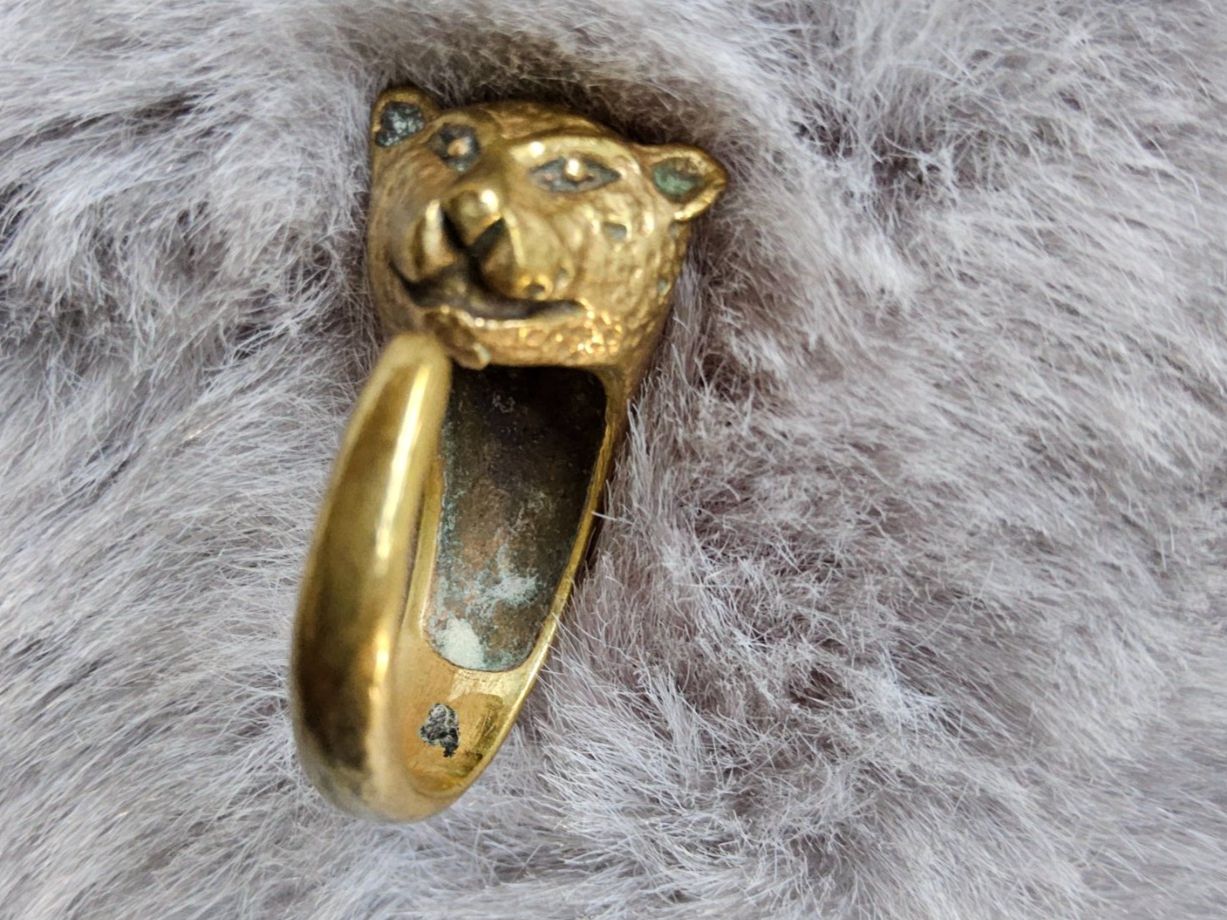 Anelli: Vintage origineller Messing Bären Ring Grösse 49 – Usato da Zürich venduto da SciTec 6