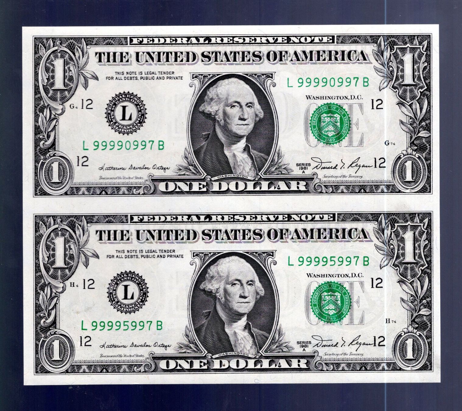 Banknoten: USA noten uncut sheet UNC – Neu (gemäss Beschreibung) aus Leibstadt von baroc333