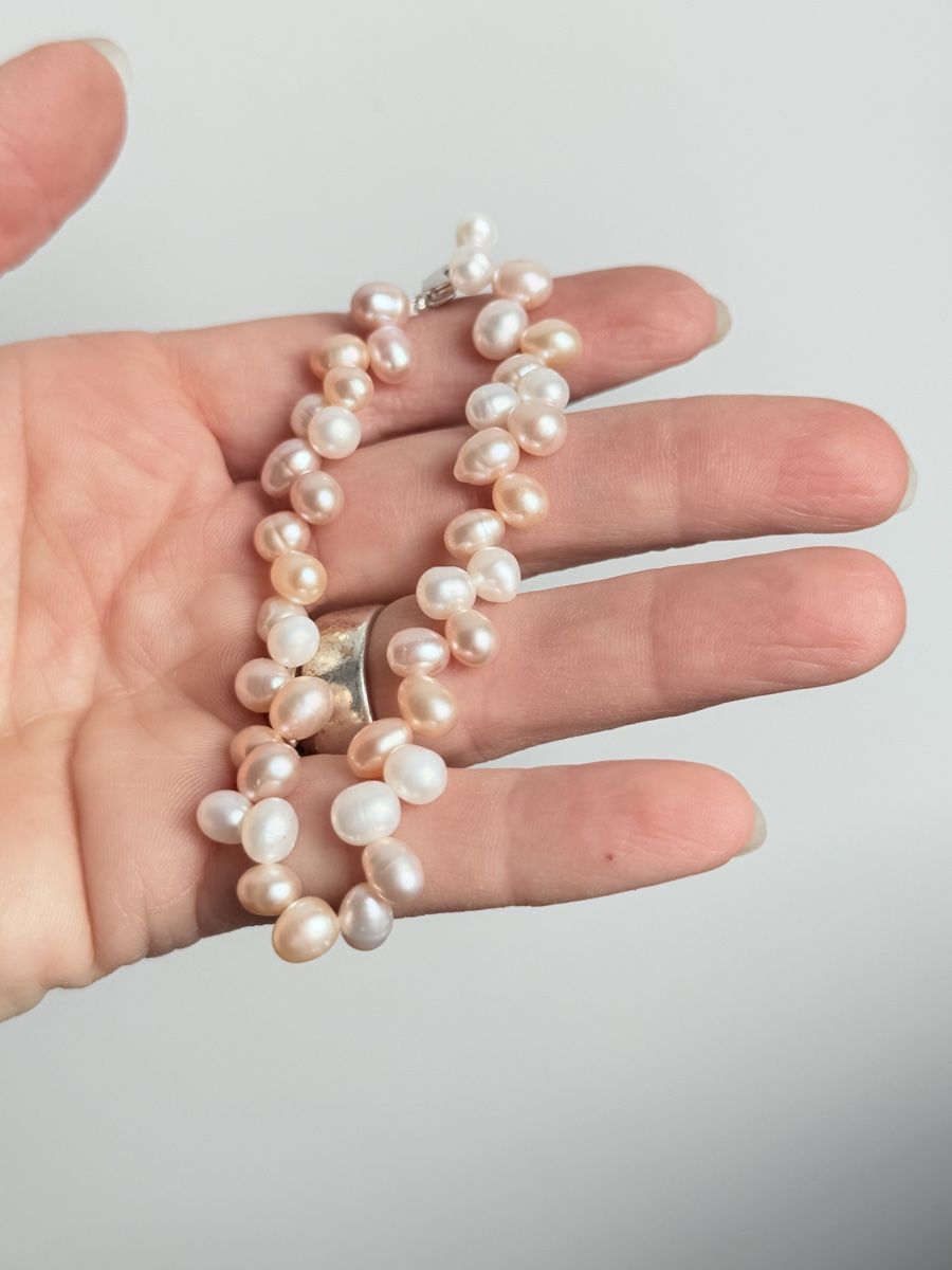 Bracciali & Braccialetti: Schöne Süsswasserperlen Armkette NEU – Nuovo e nell'imballaggio originale da Basel venduto da Chili007 2