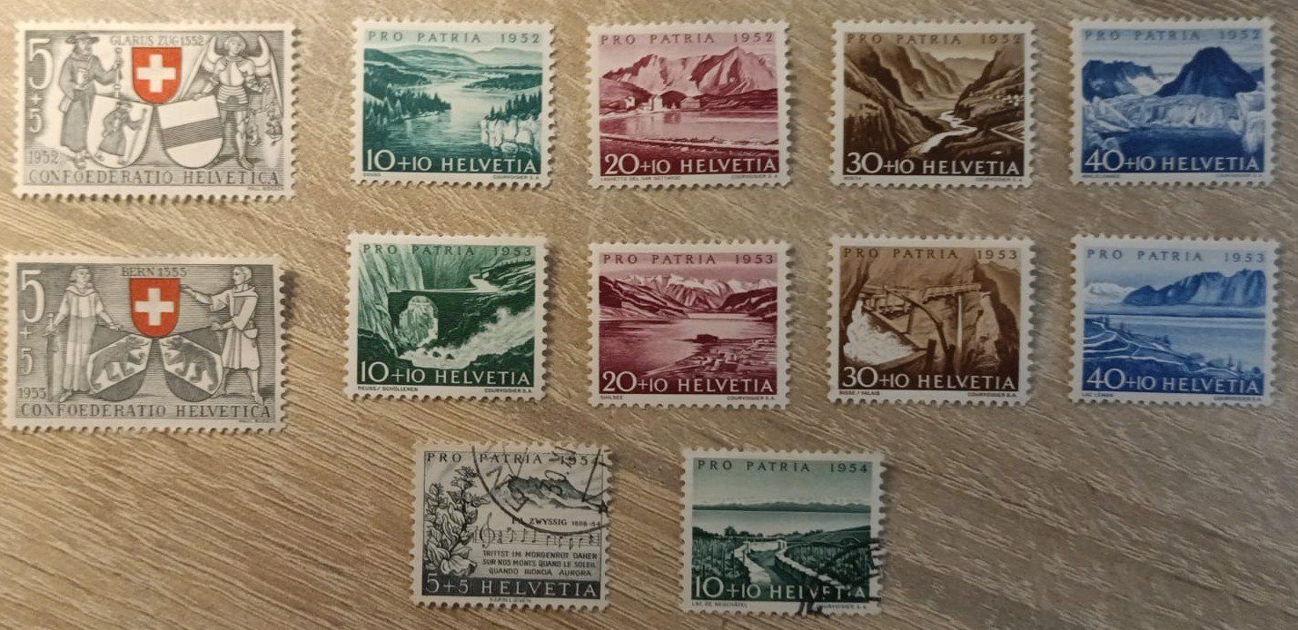 Tutti i francobolli: Lote de sellos Suiza 1952-53 – Usato da Stein am Rhein venduto da tom_fq6v