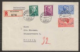 1937 : Pro Juventute Serie auf Ersttags Brief - KP 400.--