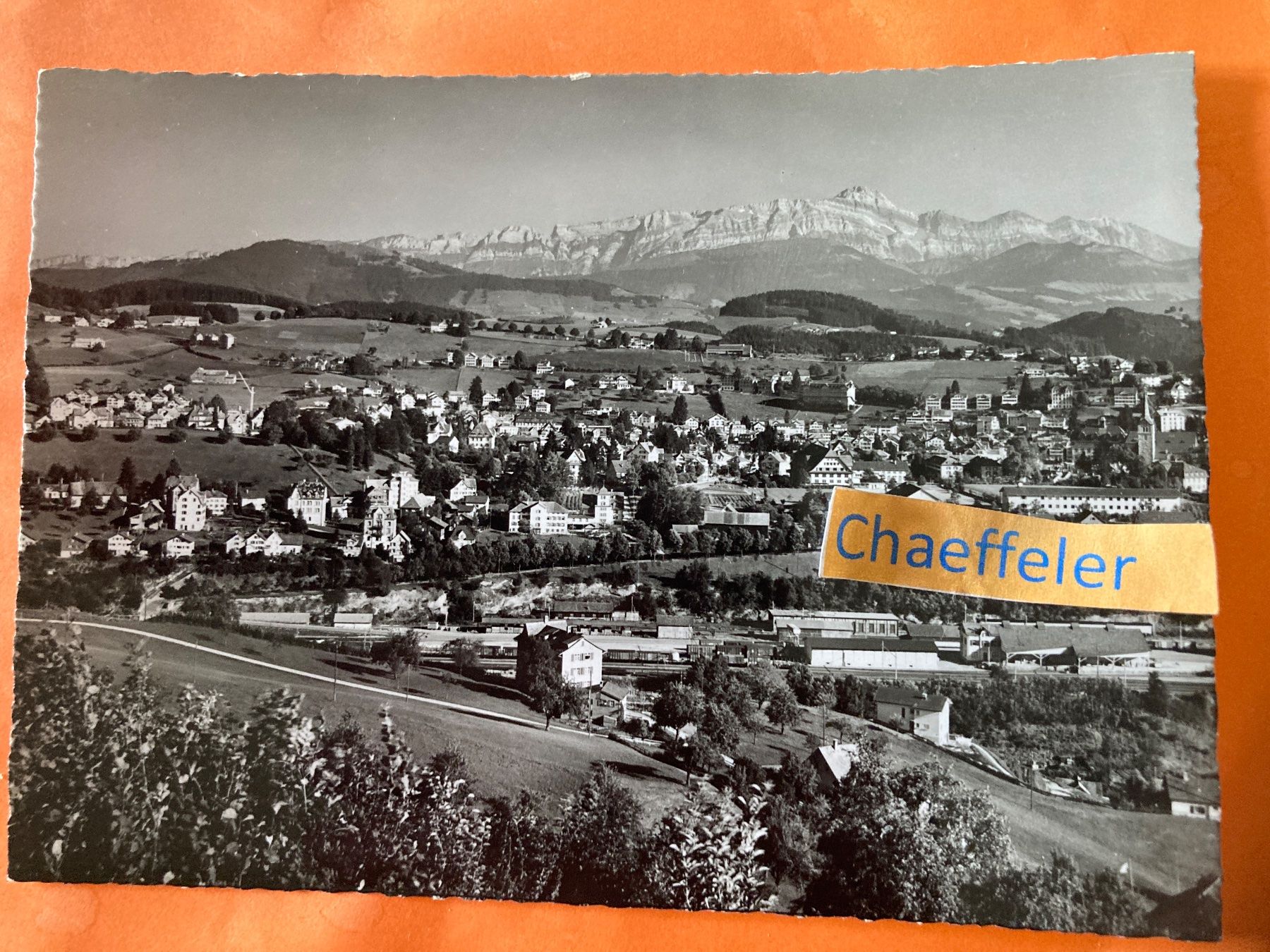 Ansichtskarten: Herisau (App.) Blick zum Säntis – Gebraucht aus Zürich von Chaeffeler