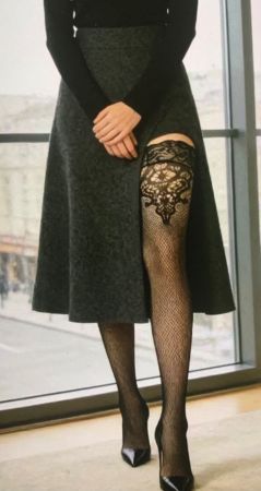 Chic Calze a Pizzo-1size- Unisex- nuovo