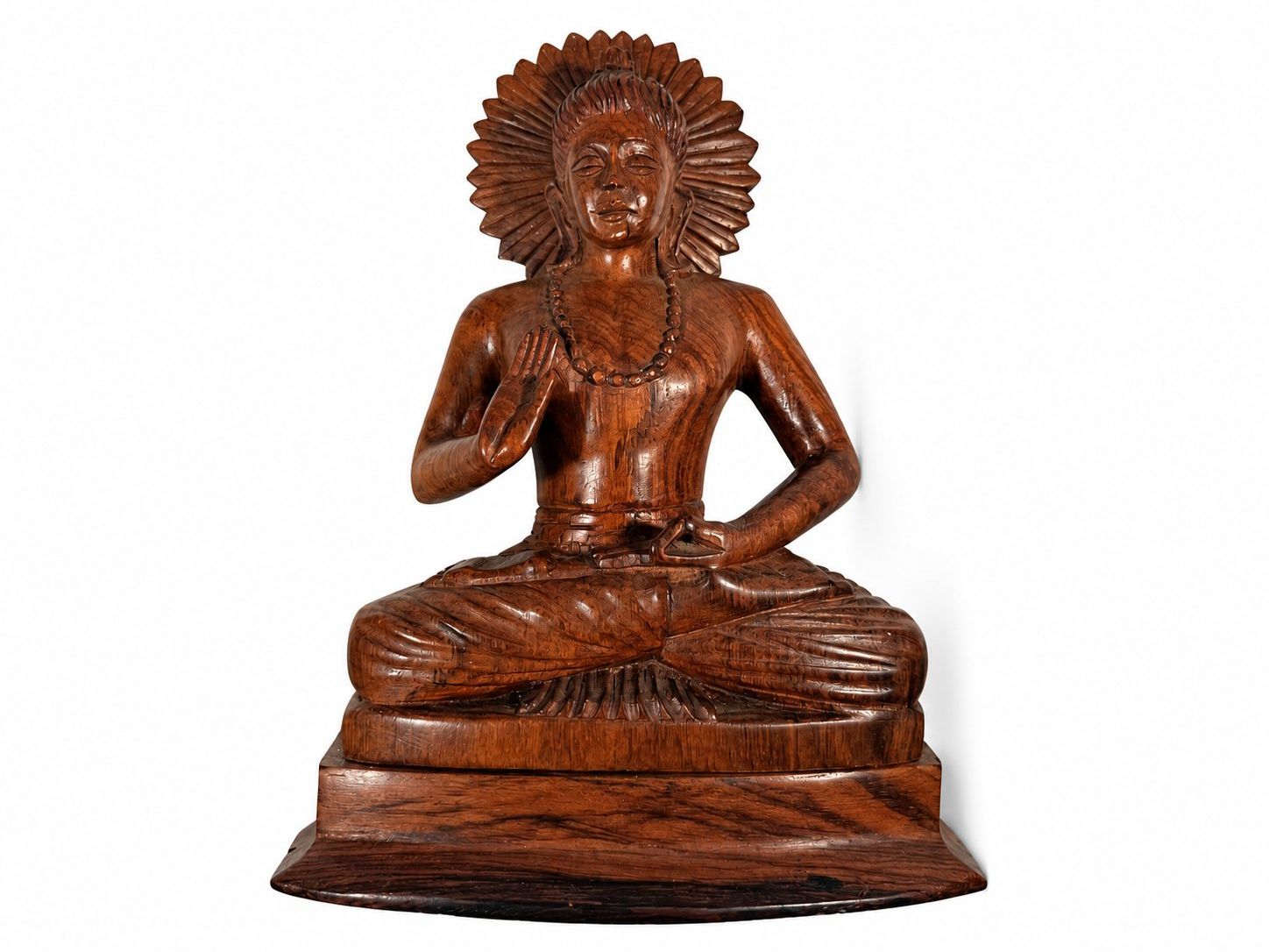 Skulpturen & Statuen: Sitzende Buddha-Holzfigur mit Strahlenkranz – Gebraucht aus Zollikerberg von lin_yc2n 4