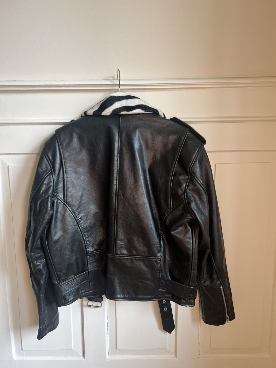Giacche: Vintage Leather jacket with a zebra collar – Usato da Zürich venduto da Mirouch 7