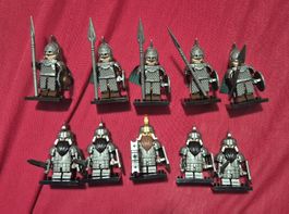 Figurines seigneur des anneaux armure et lance lot 10