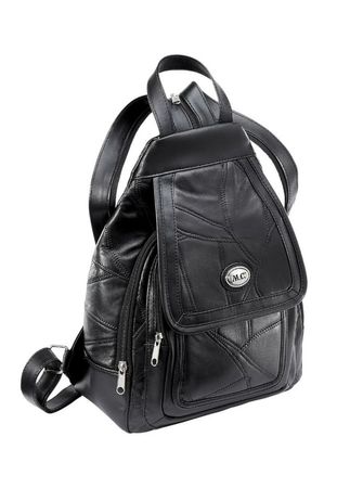 Rucksack Leder Schwarz / Sac à dos cuir noir    Neu/Neuf