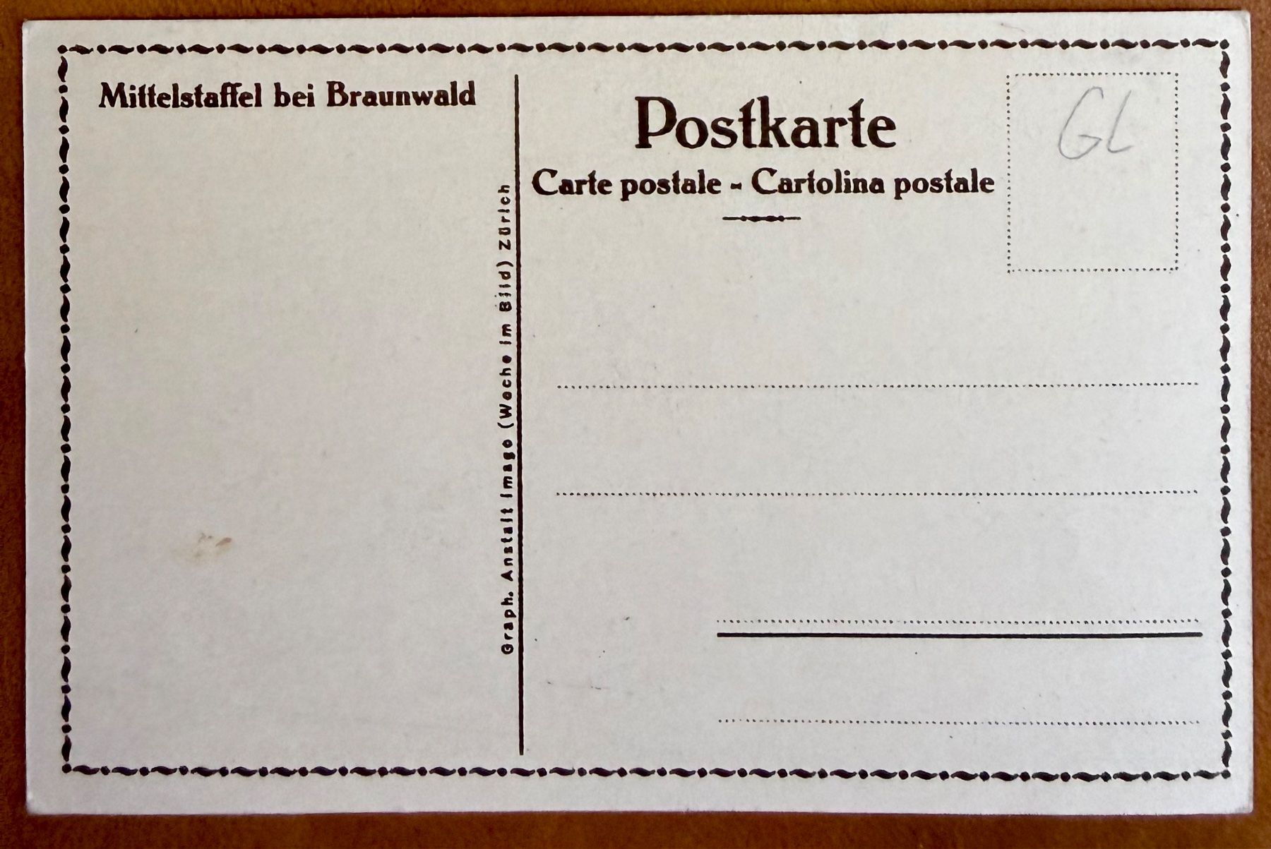 Cartoline postali: Braunwald - Mittelstaffel - AK – Usato da Lutry venduto da Ediego 1