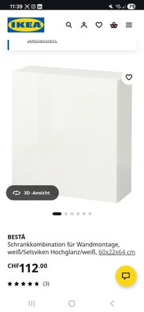 BESTÅ Schrankkombination für Wandmontage 2 Sück