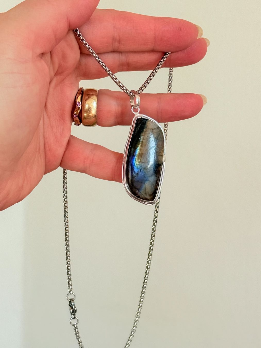 Catenine: Labradorite - Pendentif unique en son genre! – Nuovo e nell'imballaggio originale da Genève venduto da AGBERG 9