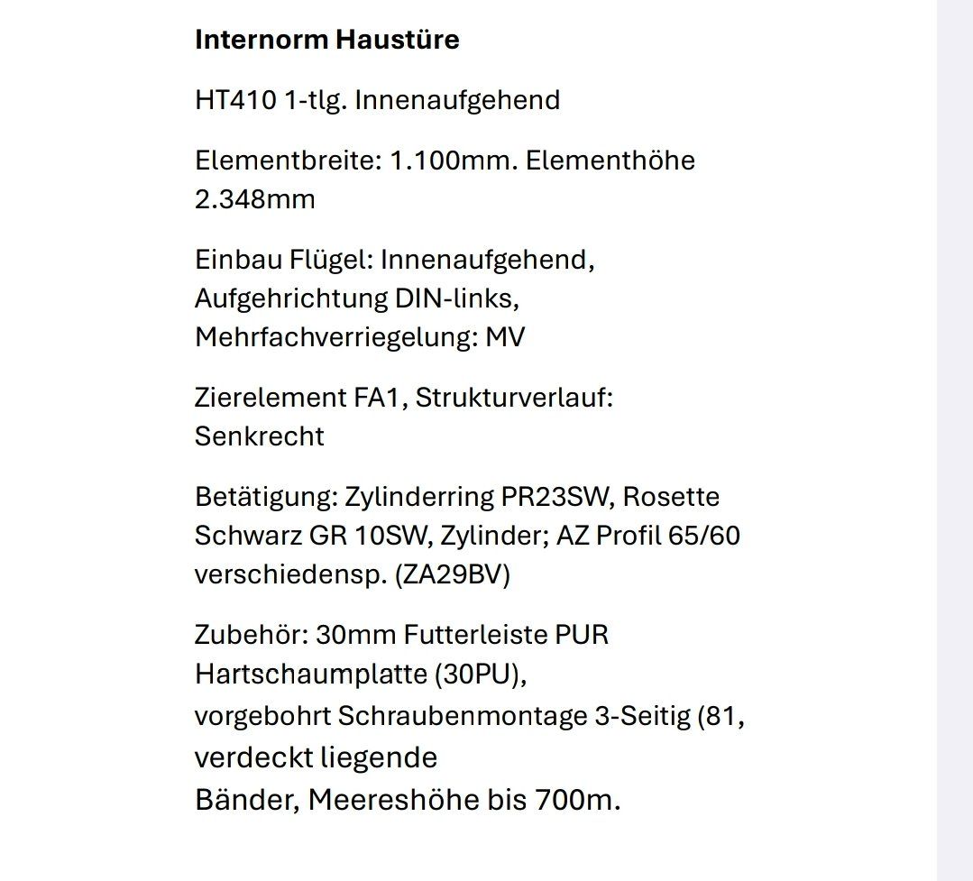 Porte: Haustüre Internorm schwarz modern – Nuovo e nell'imballaggio originale da Altstätten SG venduto da Calendula-7 1