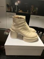 MM6, Maison Martin Margiella, Bottines beiges en cuir, 38