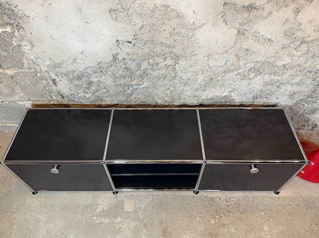 USM Mobili TV: USM Haller Lowboard TV Möbel schwarz – Usato da Schalunen venduto da Schwende2 3