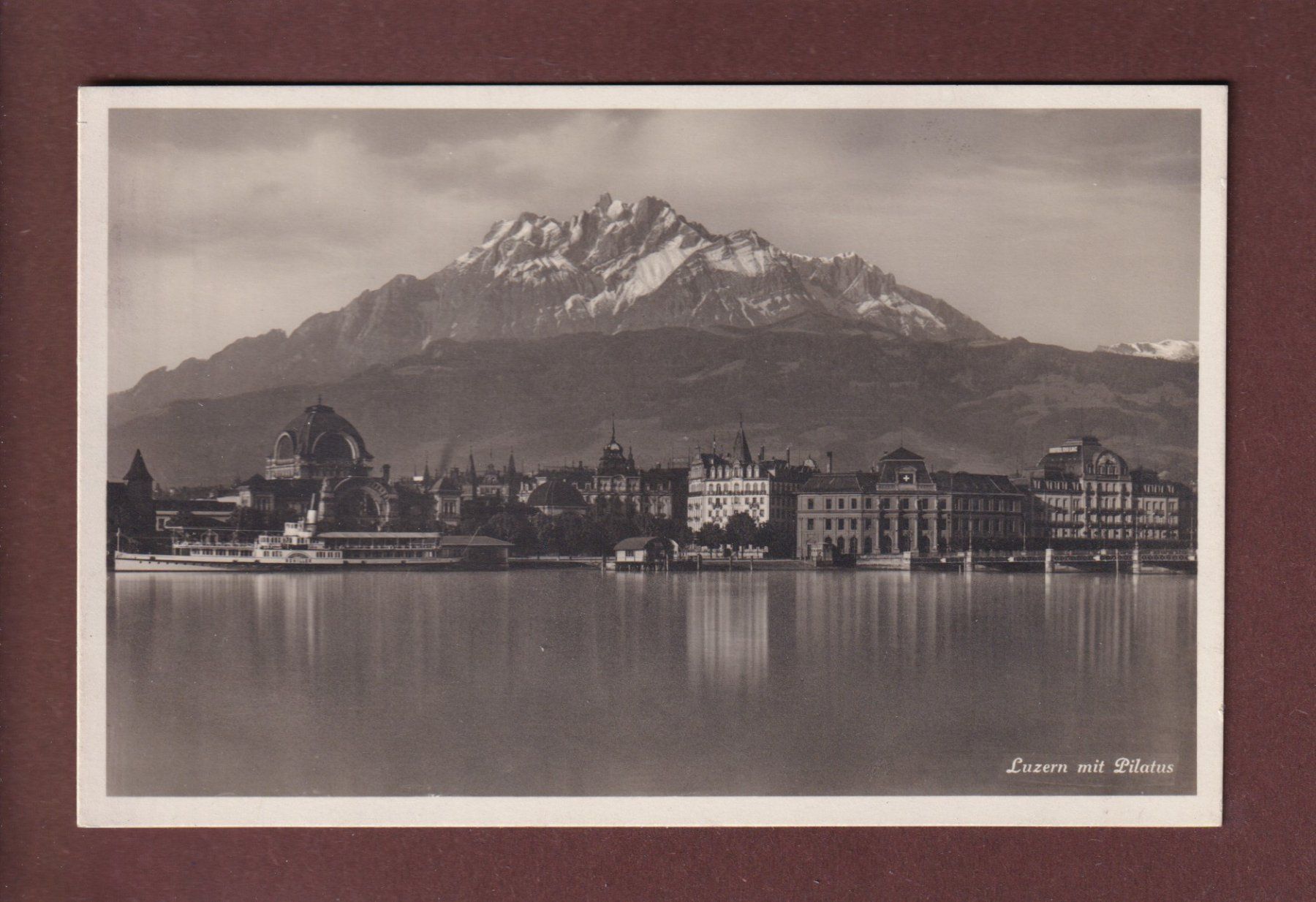 Cartoline postali: LUZERN - Schiff - Pilatus - 1933 – Usato da Pully venduto da nicecards