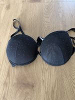 Damen BH schwarz mit Sternen Muster Gr.85B guter Zustand