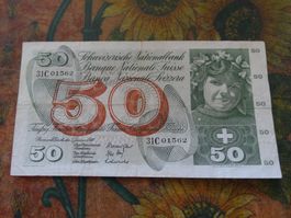 SUISSE  50  Francs  1970  (1562)  Billet