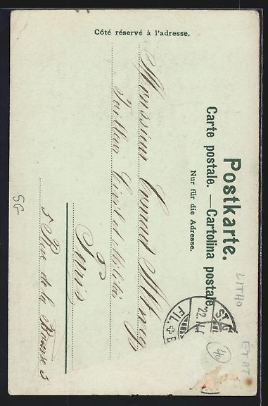 Cartoline postali: Mondschein-Lithographie St. Gallen, Brod – Usato da Berlin venduto da bartko-reher 1