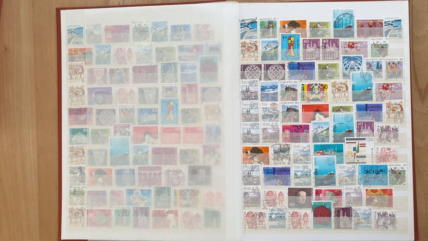 Alle Briefmarken: Schweiz und Ausland. 16 Seiten. – Gebraucht aus Goldach von armando_r 2