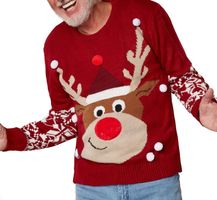 Total Ausverkauf Weihnachtspullover Rudi Rentier Gr. L